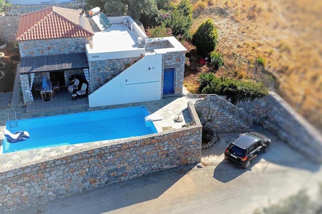 Villa Mavri Ruhige Private Pool Villa, Meerblick Agia Paraskevi  Eksteriør billede