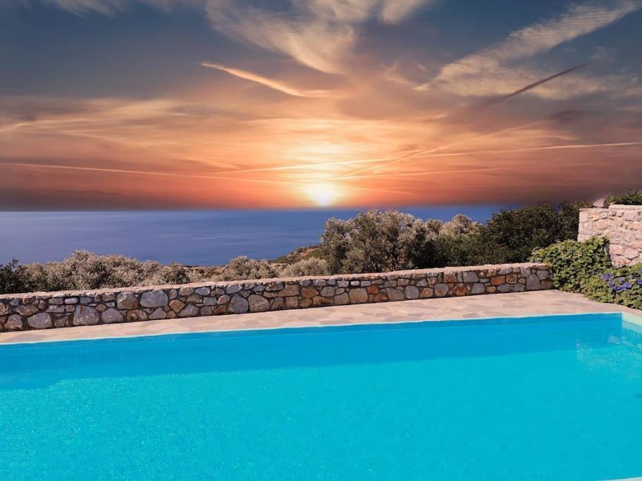 Villa Mavri Ruhige Private Pool Villa, Meerblick Agia Paraskevi  Eksteriør billede