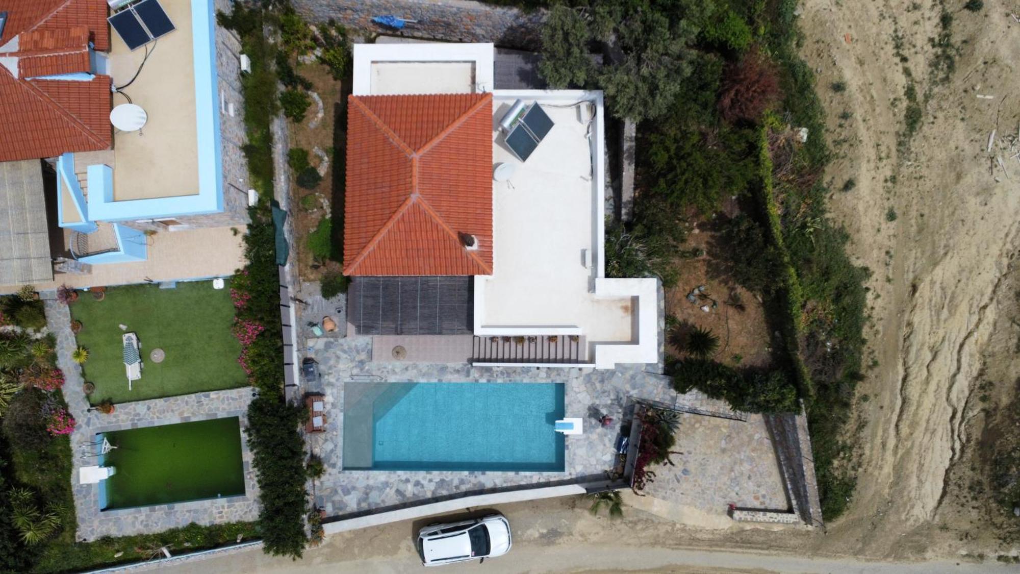 Villa Mavri Ruhige Private Pool Villa, Meerblick Agia Paraskevi  Værelse billede