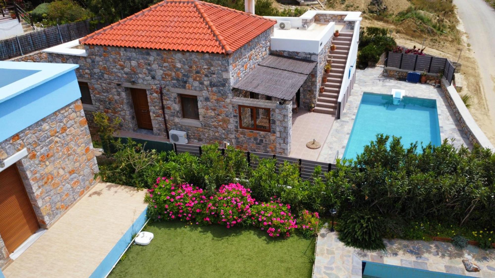 Villa Mavri Ruhige Private Pool Villa, Meerblick Agia Paraskevi  Værelse billede